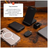 Nabíjecí USB-C adaptér FIXED pro Apple Watch kompatibilní s Powerstation Uni, černý