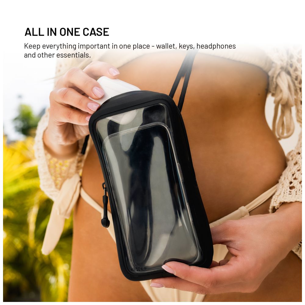 Voděodolné pouzdro na mobilní telefon FIXED Dry Case z hypalonu s certifikací IPX8, černé