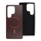 GENTLEMAN MAG COVER Case compatible with MagSafe for SAMSUNG S25 FE brown