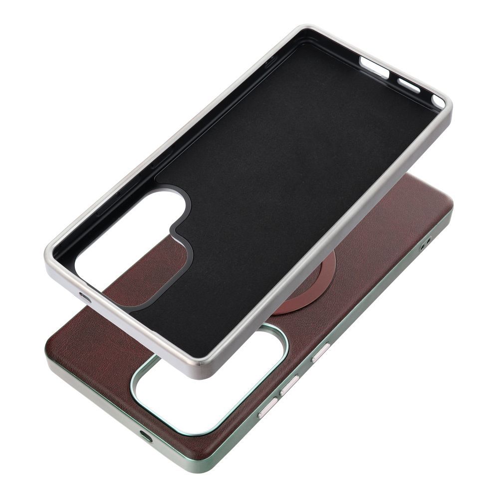 GENTLEMAN MAG COVER Case compatible with MagSafe for SAMSUNG S25 FE brown