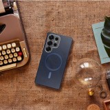 GENTLEMAN MAG COVER Case compatible with MagSafe for SAMSUNG A17 navy blue