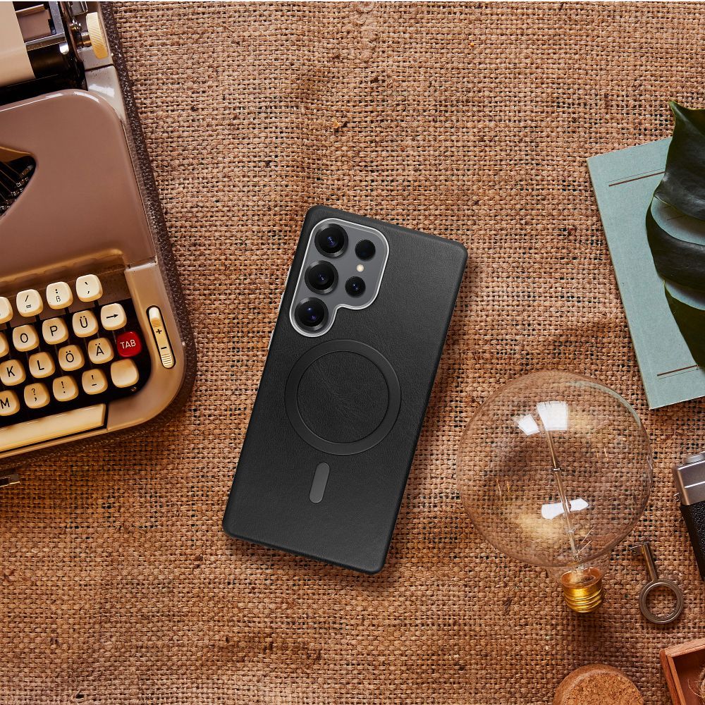 GENTLEMAN MAG COVER Case compatible with MagSafe for SAMSUNG A17 black