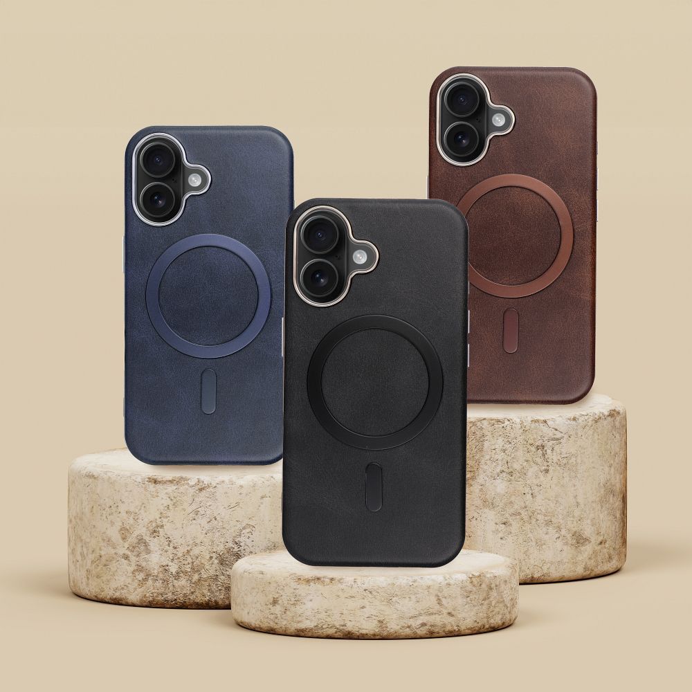 GENTLEMAN MAG COVER Case compatible with MagSafe for IPHONE 16 navy blue