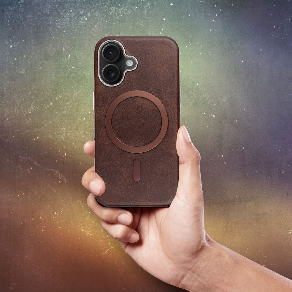 GENTLEMAN MAG COVER Case compatible with MagSafe for IPHONE 16 PRO brown