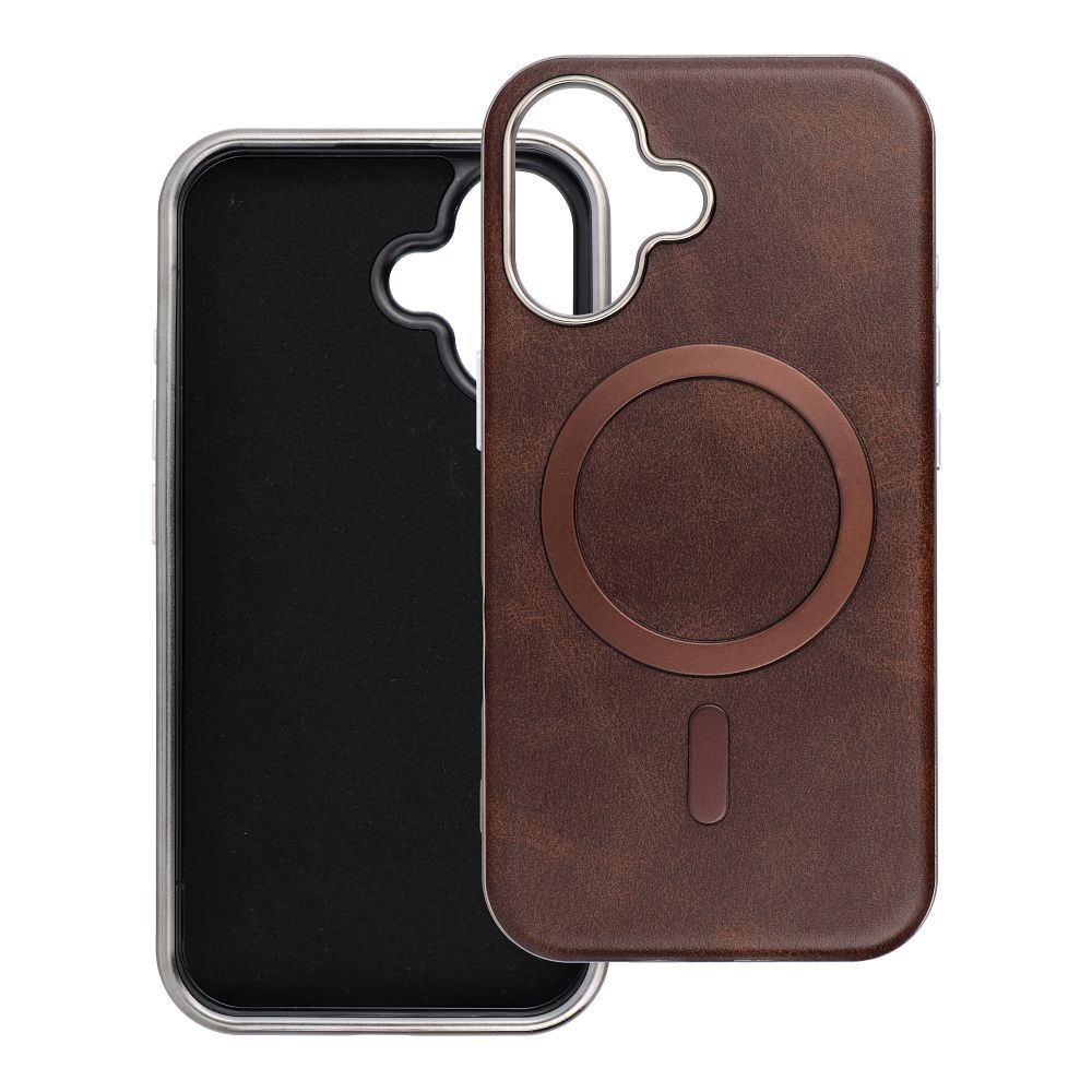 GENTLEMAN MAG COVER Case compatible with MagSafe for IPHONE 16 brown
