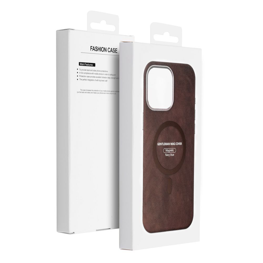 GENTLEMAN MAG COVER Case compatible with MagSafe for IPHONE 15 PRO brown