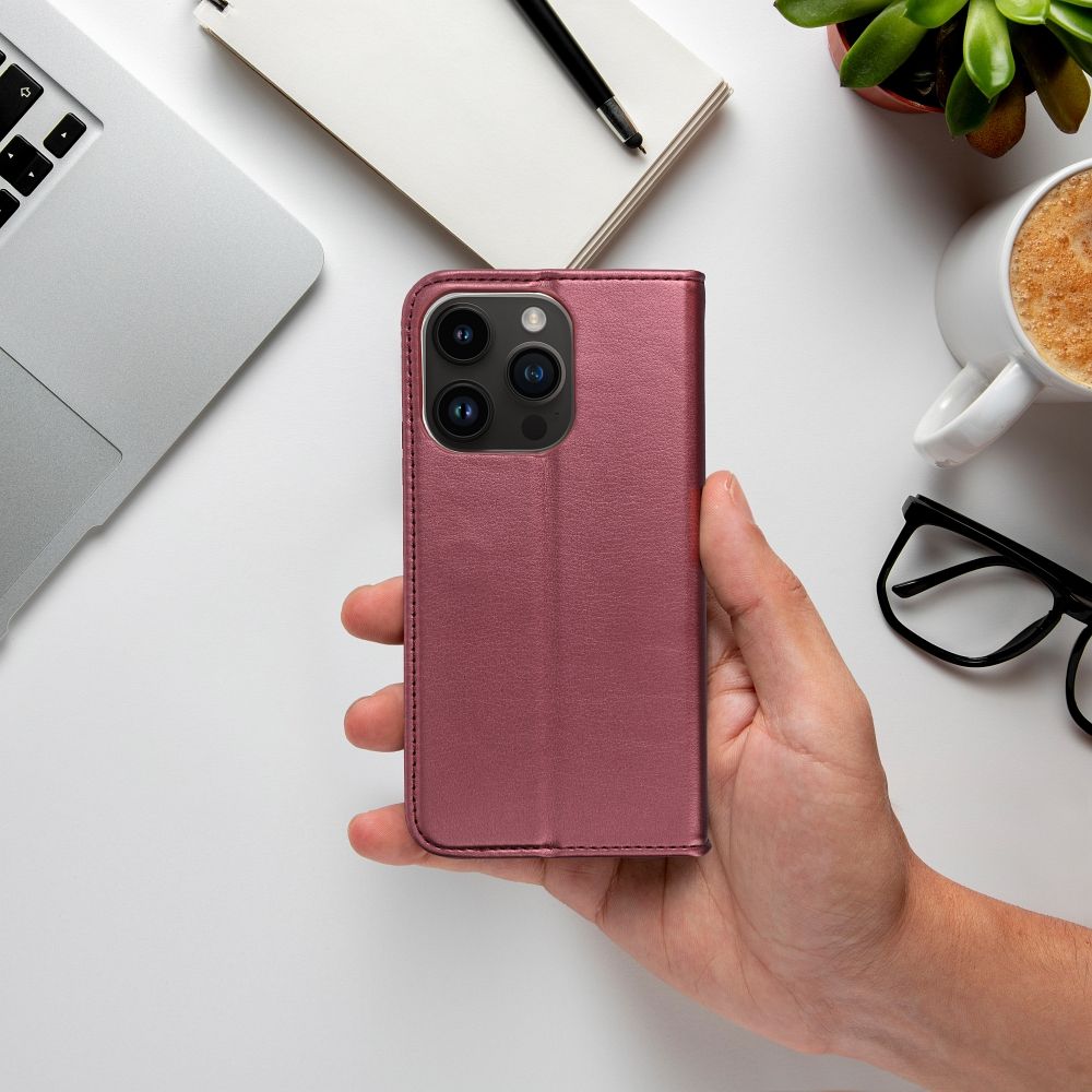 SMART MAGNETO Book case for IPHONE 16 Pro burgundy