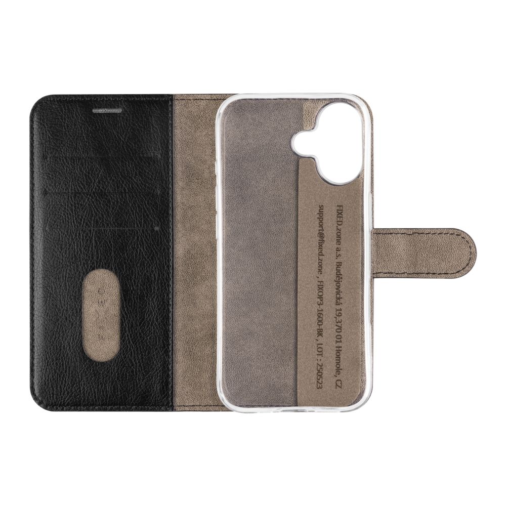 Pouzdro typu kniha FIXED Opus pro Apple iPhone 17, černé