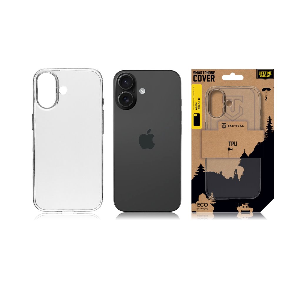 Tactical TPU Kryt pro Apple iPhone 17 Transparent