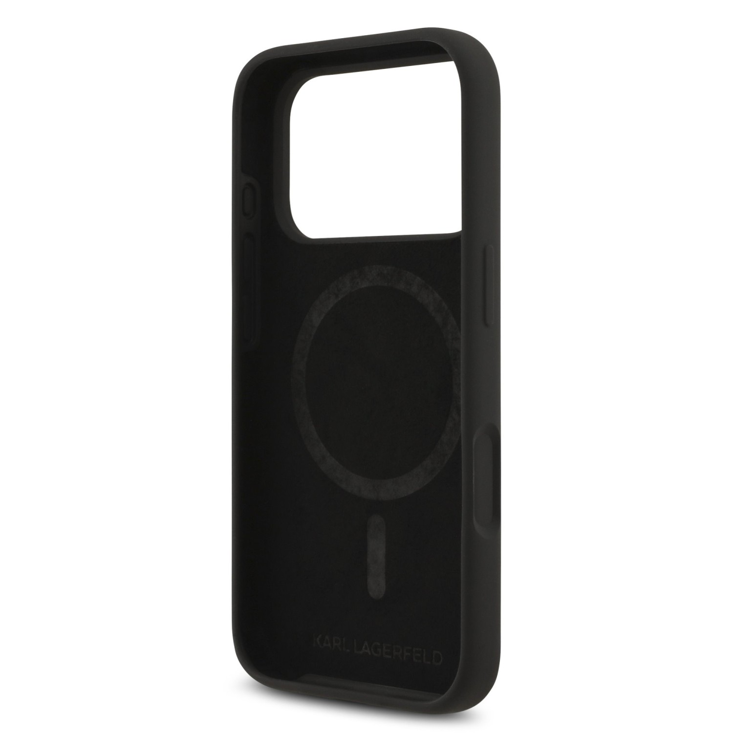 Karl Lagerfeld Liquid Silicone Karl and Choupette MagSafe Zadní Kryt pro iPhone 17 Pro Max Black