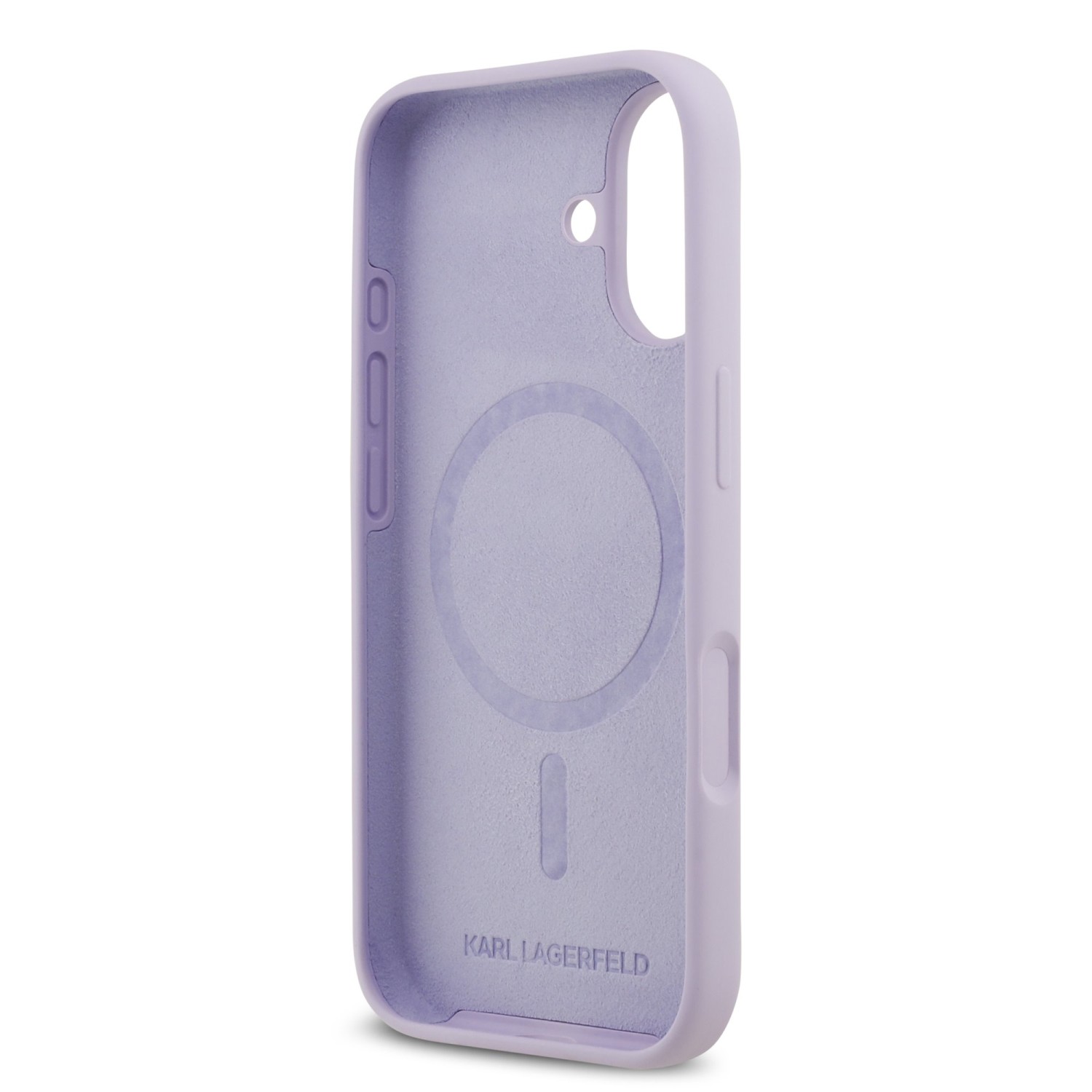Karl Lagerfeld Liquid Silicone Karl and Choupette MagSafe Zadní Kryt pro iPhone 17 Purple