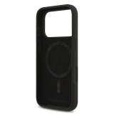 Karl Lagerfeld Liquid Silicone Karl and Choupette MagSafe Zadní Kryt pro iPhone 17 Pro Black