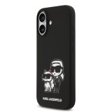 Karl Lagerfeld Liquid Silicone K&CH Sketch MagSafe Zadní Kryt pro iPhone 17 Black