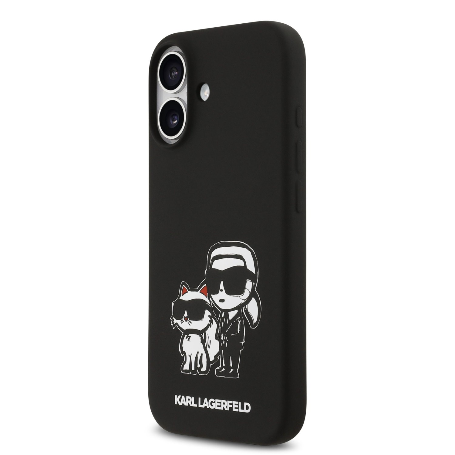 Karl Lagerfeld Liquid Silicone K&CH Sketch MagSafe Zadní Kryt pro iPhone 17 Black