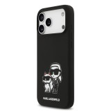 Karl Lagerfeld Liquid Silicone K&CH Sketch MagSafe Zadní Kryt pro iPhone 17 Pro Max Black