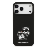 Karl Lagerfeld Liquid Silicone K&CH Sketch MagSafe Zadní Kryt pro iPhone 17 Pro Max Black