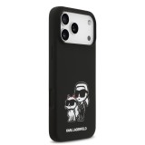 Karl Lagerfeld Liquid Silicone K&CH Sketch MagSafe Zadní Kryt pro iPhone 17 Pro Max Black