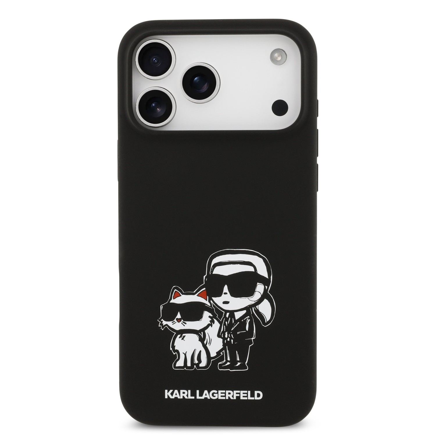 Karl Lagerfeld Liquid Silicone K&CH Sketch MagSafe Zadní Kryt pro iPhone 17 Pro Max Black