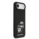 Karl Lagerfeld Liquid Silicone K&CH Sketch MagSafe Zadní Kryt pro iPhone 17 Air Black
