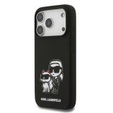 Karl Lagerfeld Liquid Silicone K&CH Sketch MagSafe Zadní Kryt pro iPhone 17 Pro Black