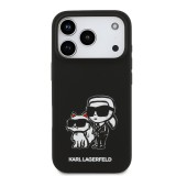 Karl Lagerfeld Liquid Silicone K&CH Sketch MagSafe Zadní Kryt pro iPhone 17 Pro Black