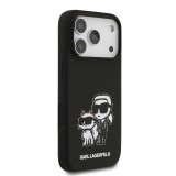 Karl Lagerfeld Liquid Silicone K&CH Sketch MagSafe Zadní Kryt pro iPhone 17 Pro Black