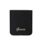 Guess PC/TPU Glitter Flakes Metal Logo Zadní Kryt pro Samsung Galaxy Z Flip 6/7 FE Black