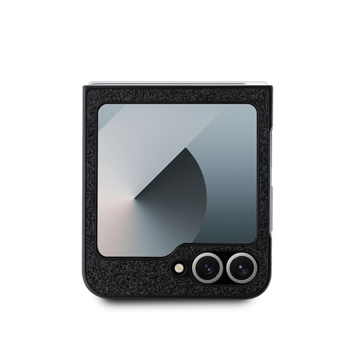 Guess PC/TPU Glitter Flakes Metal Logo Zadní Kryt pro Samsung Galaxy Z Flip 6/7 FE Black