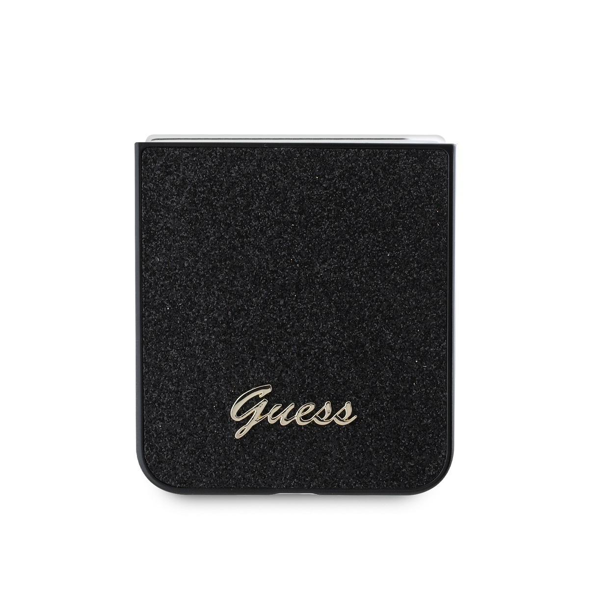 Guess PC/TPU Glitter Flakes Metal Logo Zadní Kryt pro Samsung Galaxy Z Flip 6/7 FE Black