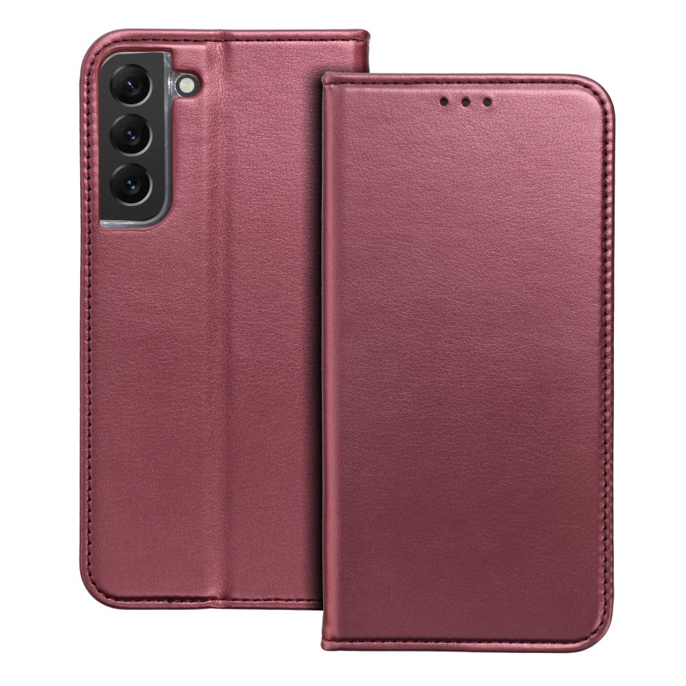 Smart Magneto book case for SAMSUNG S22 ULTRA ULTRA burgundy