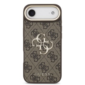 Zadný kryt Guess PU Leather 4G Metal Logo Gold Frame pre Apple iPhone Air, hnedá