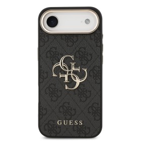 Zadný kryt Guess PU Leather 4G Metal Logo Gold Frame pre Apple iPhone Air, čierna