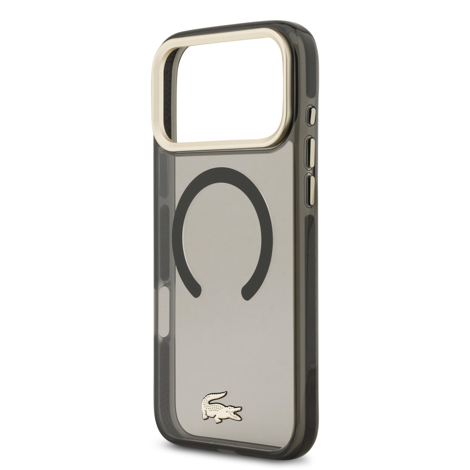 Lacoste PC/TPU Frosted Finish Gold Logo MagSafe Zadní Kryt pro iPhone 17 Pro Max Black