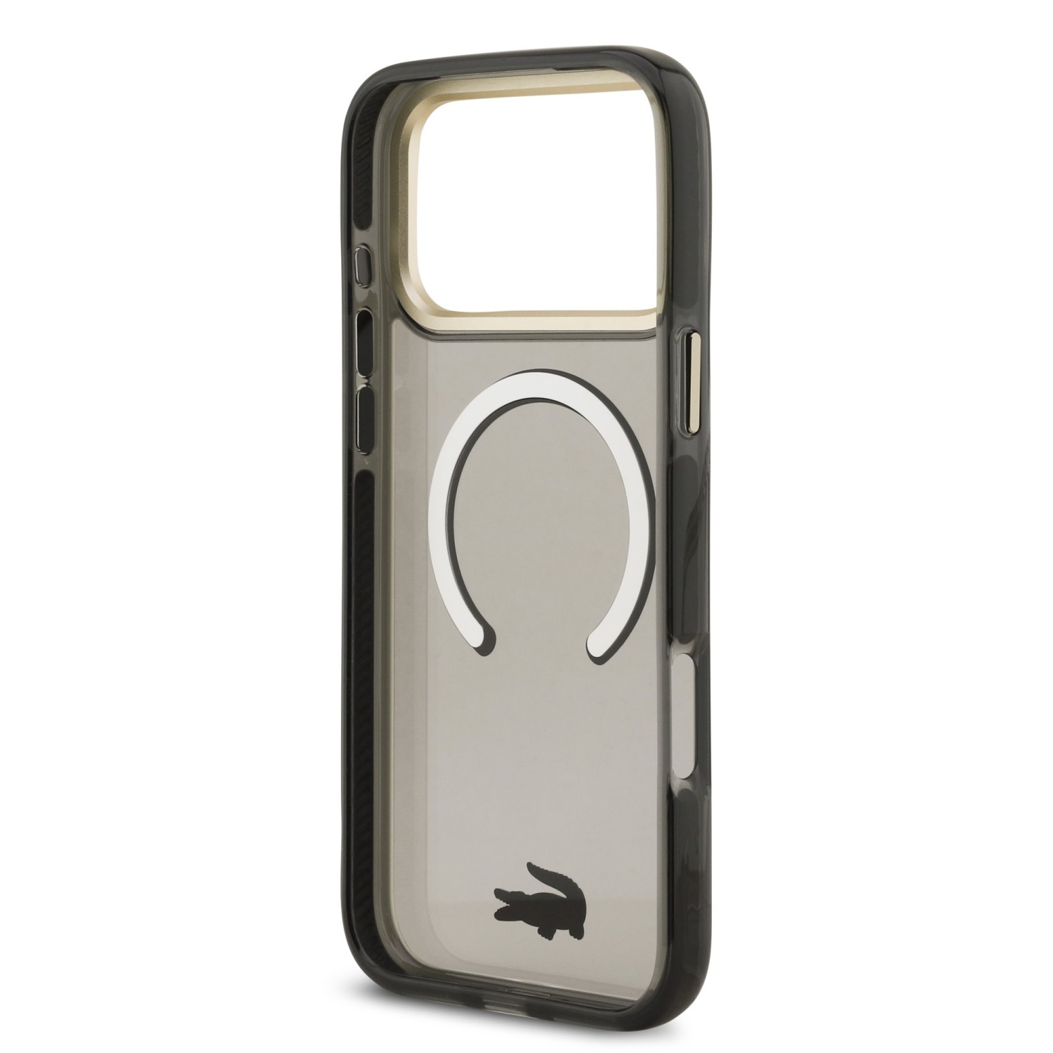 Lacoste PC/TPU Frosted Finish Gold Logo MagSafe Zadní Kryt pro iPhone 17 Pro Max Black