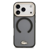 Lacoste PC/TPU Frosted Finish Gold Logo MagSafe Zadní Kryt pro iPhone 17 Pro Black
