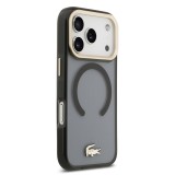 Lacoste PC/TPU Frosted Finish Gold Logo MagSafe Zadní Kryt pro iPhone 17 Pro Black
