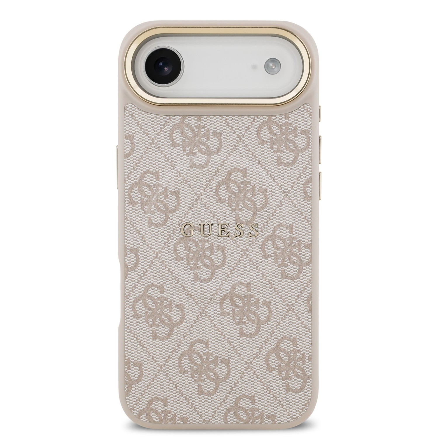 Guess PU Leather 4G Gold Frame MagSafe Zadní Kryt pro iPhone 17 Air Pink