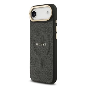 Zadný kryt Guess PU Leather 4G Gold Frame MagSafe Apple pre iPhone Air, čierna