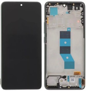 LCD display + dotyková doska + predný kryt pre Poco M7 Pro 5G, black (Service Pack)