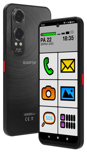 Aligator S8000 Senior 4GB/128GB černá