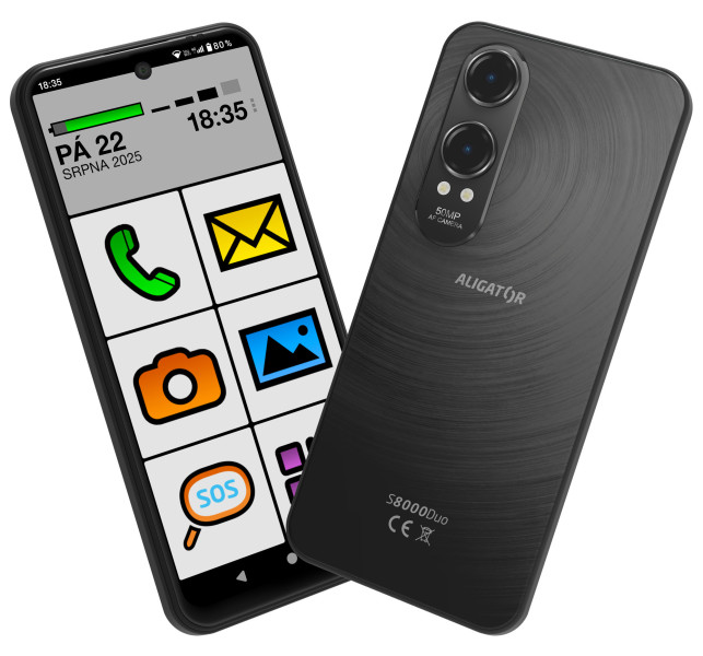 Aligator S8000 Senior 4GB/128GB černá