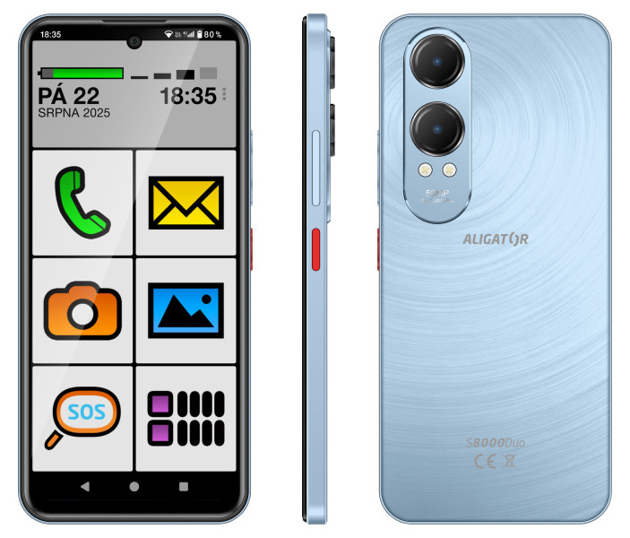 Aligator S8000 Senior 4GB/128GB modrá