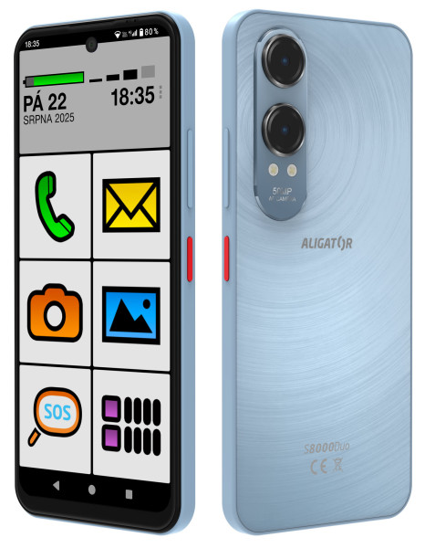 Aligator S8000 Senior 4GB/128GB modrá