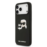 Karl Lagerfeld Liquid Silicone Double Heads MagSafe Zadní Kryt pro iPhone 17 Pro Max Black