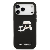 Karl Lagerfeld Liquid Silicone Double Heads MagSafe Zadní Kryt pro iPhone 17 Pro Max Black