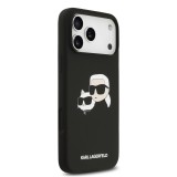 Karl Lagerfeld Liquid Silicone Double Heads MagSafe Zadní Kryt pro iPhone 17 Pro Max Black