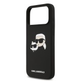 Karl Lagerfeld Liquid Silicone Double Heads MagSafe Zadní Kryt pro iPhone 17 Pro Max Black