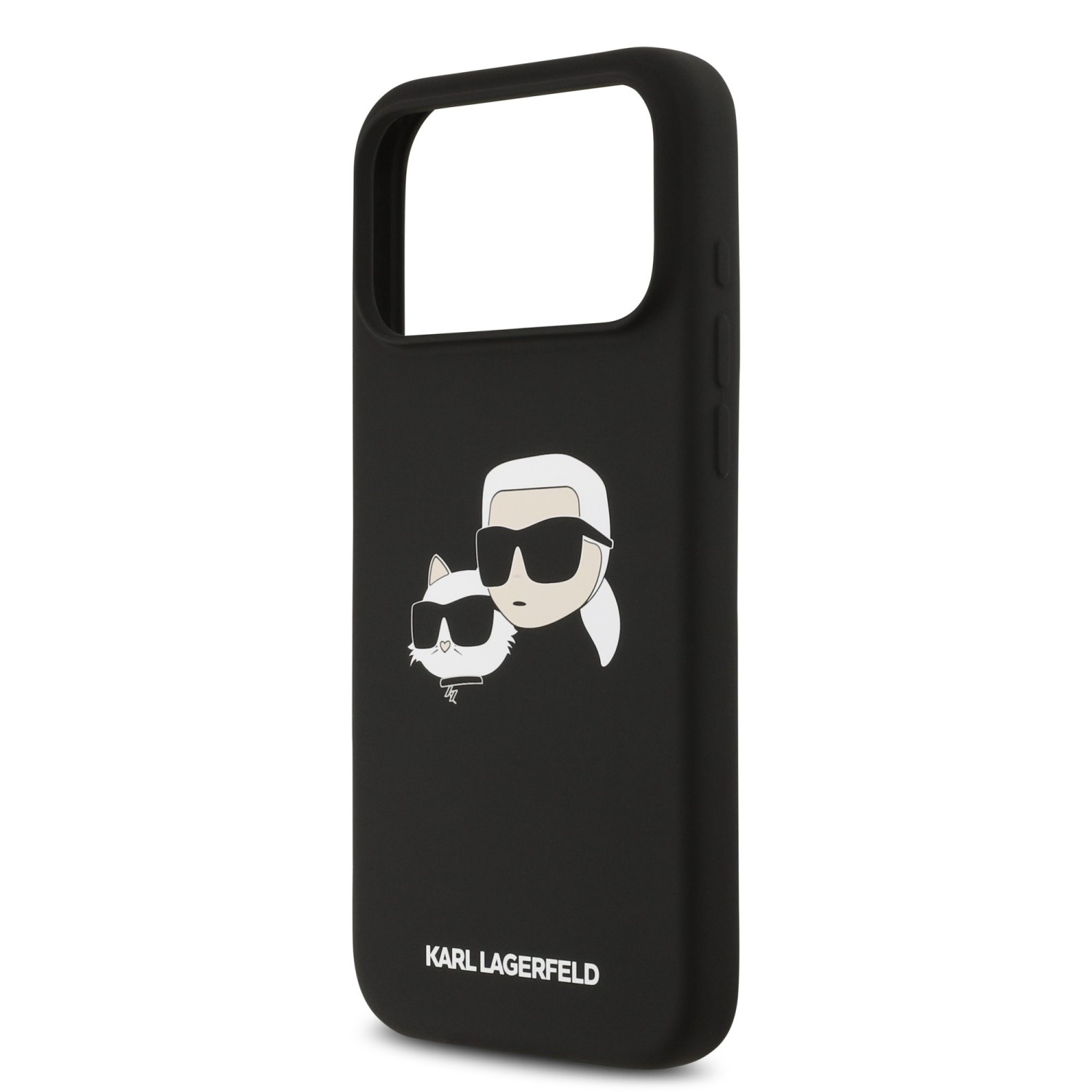 Karl Lagerfeld Liquid Silicone Double Heads MagSafe Zadní Kryt pro iPhone 17 Pro Max Black