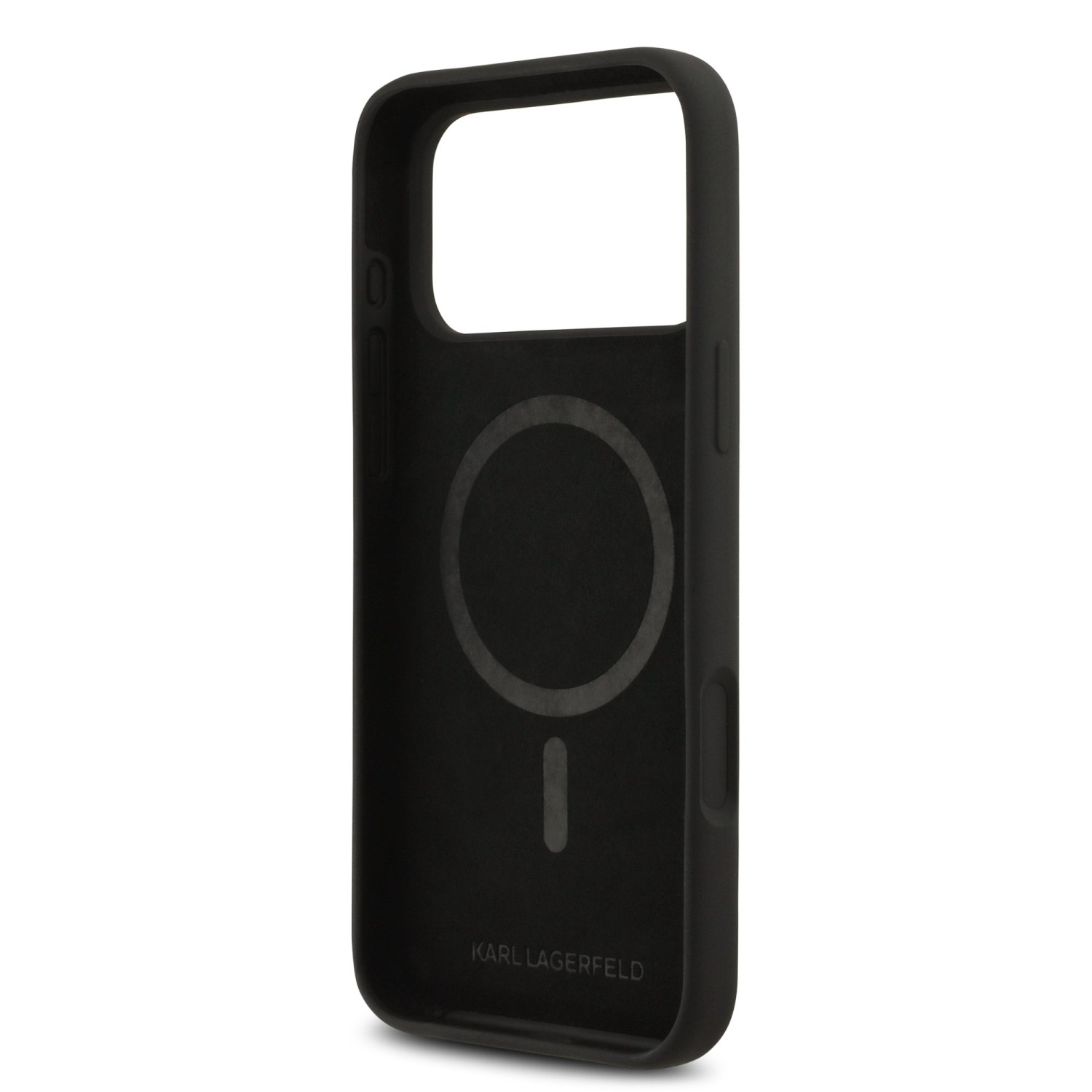 Karl Lagerfeld Liquid Silicone Double Heads MagSafe Zadní Kryt pro iPhone 17 Pro Max Black