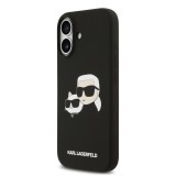 Karl Lagerfeld Liquid Silicone Double Heads MagSafe Zadní Kryt pro iPhone 17 Black